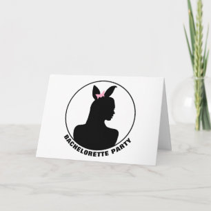 Pink Bunny Girl Bachelorette Party Uitnodiging