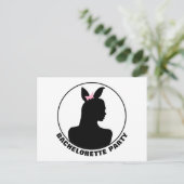 Pink Bunny Girl Bachelorette Party Uitnodiging (Staand voorkant)