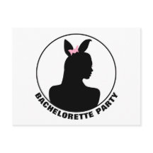Pink Bunny Girl Bachelorette Party Uitnodiging