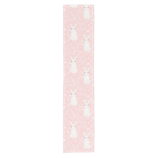 Pink Bunny Girl Korte Tafelloper (Voorkant)
