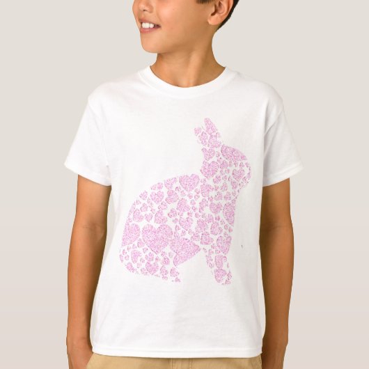 Pink Bunny Girls Shirt (Voorkant)