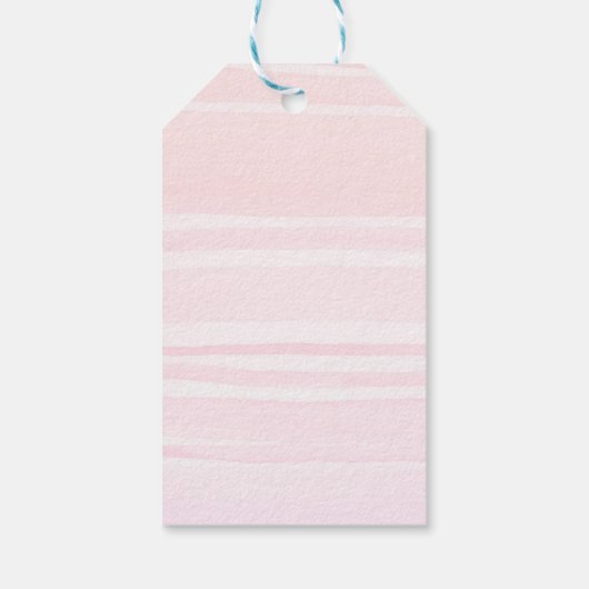 Pink Bunny Happy Easter Gift Label – Aangepaste na Cadeaulabel (Achterkant)