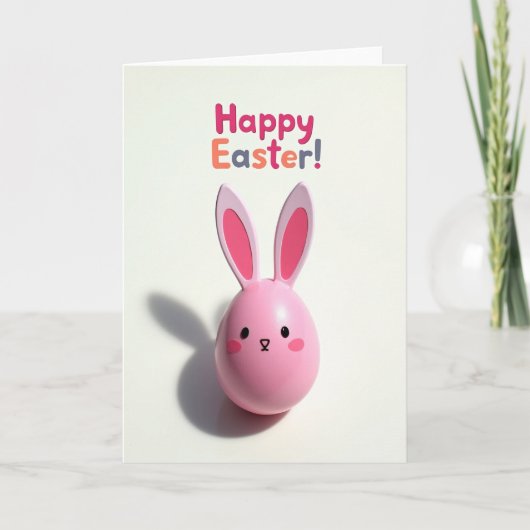 Pink Bunny Happy Season Card Kaart (Voorkant)