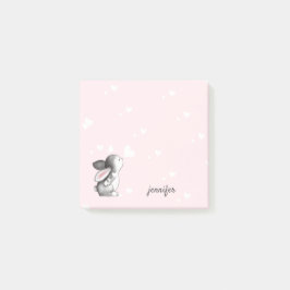 Pink Bunny Heart Post het merkt op Post-it® Notes