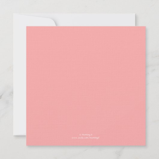 Pink Bunny Kaart (Achterkant)