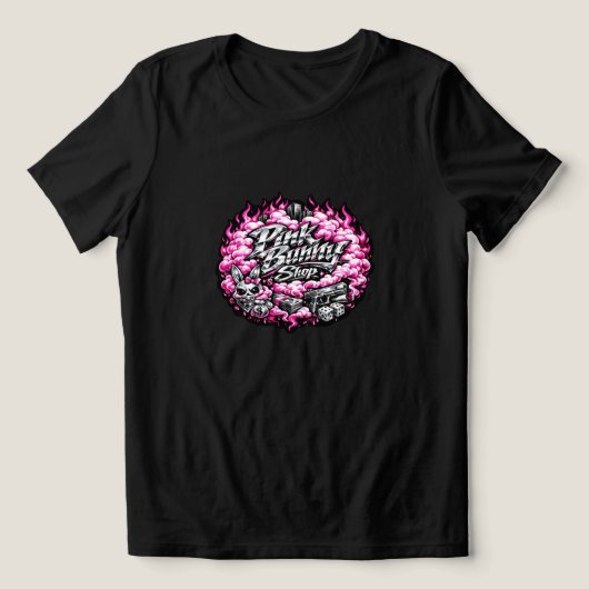 Pink Bunny Mafia (Streets) Tri-Blend Shirt (Design voorkant)