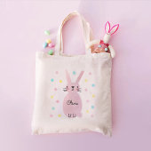 Pink Bunny Personalized Tote Bag