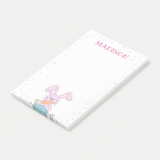 Pink Bunny Post It Note (Schuin)