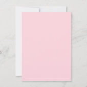 Pink Bunny Rabbit Baby shower Kaart (Achterkant)