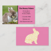 Pink Bunny Rabbit Breeder Visitekaartje (Voorkant / Achterkant)