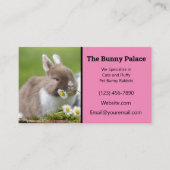 Pink Bunny Rabbit Breeder Visitekaartje (Voorkant)