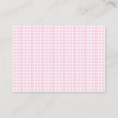 Pink Bunny Rabbit Diaper Raffle Baby shower Informatiekaartje (Achterkant)