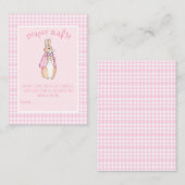 Pink Bunny Rabbit Diaper Raffle Baby shower Informatiekaartje (Voorkant / Achterkant)