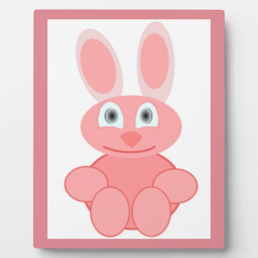 PINK BUNNY RABBIT FOTOPLAAT (Voorkant)