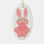 PINK BUNNY RABBIT KERAMISCH ORNAMENT (Rechts)