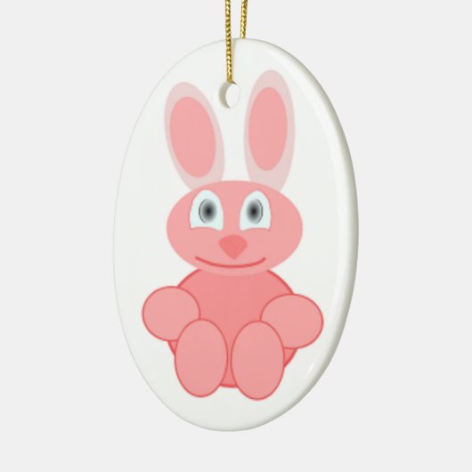 PINK BUNNY RABBIT KERAMISCH ORNAMENT (Links)