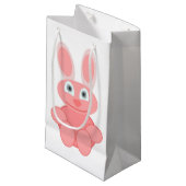 PINK BUNNY RABBIT KLEIN CADEAUZAKJE (Voorkant Gekanteld)
