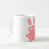 PINK BUNNY RABBIT KOFFIEMOK (Voorkant links)