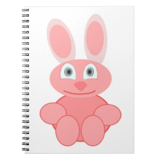 PINK BUNNY RABBIT NOTITIEBOEK (Voorkant)