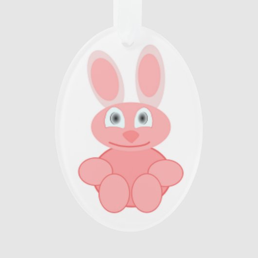 PINK BUNNY RABBIT ORNAMENT (voorkant)