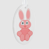 PINK BUNNY RABBIT ORNAMENT (voorkant)