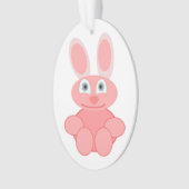 PINK BUNNY RABBIT ORNAMENT (voorkant)
