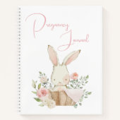 Pink Bunny Rabbit Script PregnJournal Notitieboek (Voorkant)