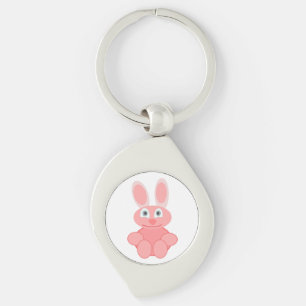 PINK BUNNY RABBIT SLEUTELHANGER
