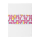 Pink Bunny Rabbit Uitnodigingen Wikkel (Achterkant Voorbeeld)