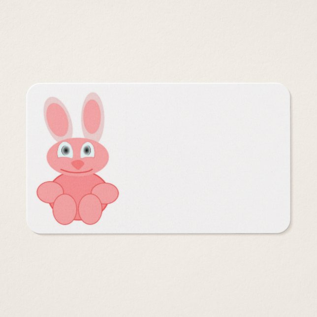 PINK BUNNY RABBIT VISITEKAARTJES (Voorkant)
