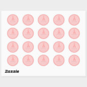Pink Bunny Ronde Sticker (Vel)