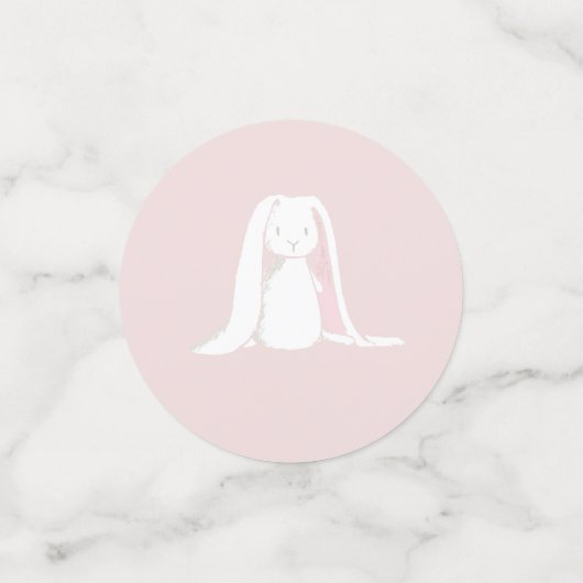 Pink Bunny verjaardag Confetti (Kleine voorkant)