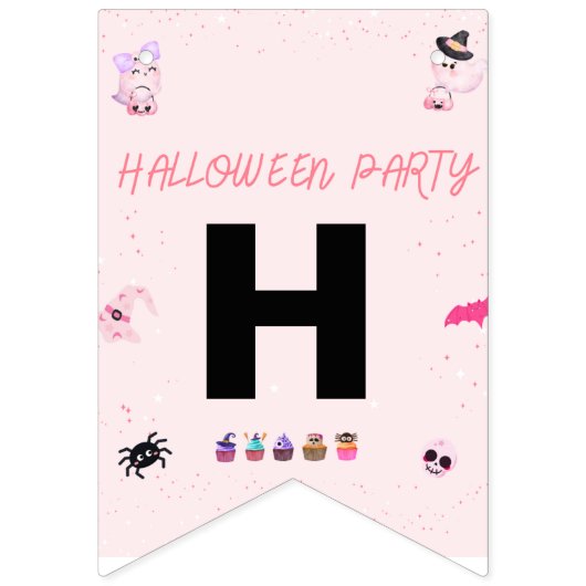 Pink Bunting halloween banner (Tweede vlag)