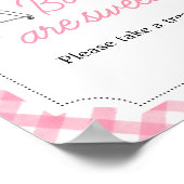 Pink Burger BBQ Baby shower Baby's zijn zoet Poster (Hoek)