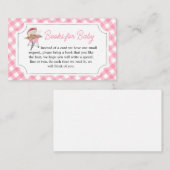 Pink Burger BBQ Baby shower Boeken voor Baby Informatiekaartje (Voorkant / Achterkant)