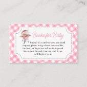 Pink Burger BBQ Baby shower Boeken voor Baby Informatiekaartje (Voorkant)