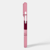 Pink burgundy agate marble name script Case-Mate iPhone case (Achterkant / Links)