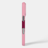 Pink burgundy agate marble name script Case-Mate iPhone case (Achterkant / Rechts)