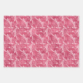 PINK BURGUNDY CHRISTMAS WATERVERF FLOWERS INPAKPAPIER VEL (Voorkant 3)