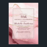 Pink Burgundy Gold Marble Agate 30th Birthday Kaart<br><div class="desc">Elegant en stijlvol roze,  Bourgogne en gouden marmer/agate uitnodiging voor vrouwen op de 30ste verjaardag. De tekst is klantgericht,  zodat maak het uw eigen. Neem contact met ons op voor hulp bij aanpassingen of om passende producten aan te vragen.</div>