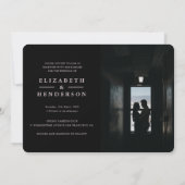 Pink Burgundy Waterverf Floral 2 Foto's bruiloft Kaart (Achterkant)