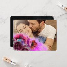 Pink Burgundy Waterverf Floral 2 Foto's bruiloft