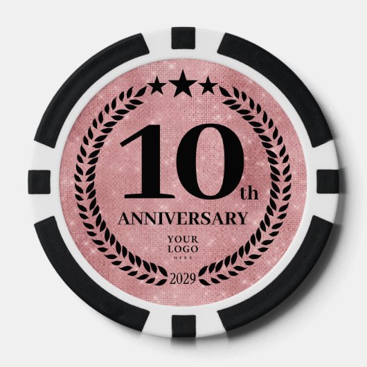Pink Business 10th Anniversary Poker Chips (Voorkant)