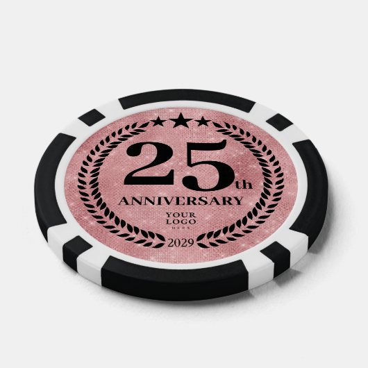 Pink Business 25th Anniversary Poker Chips (Enkel)