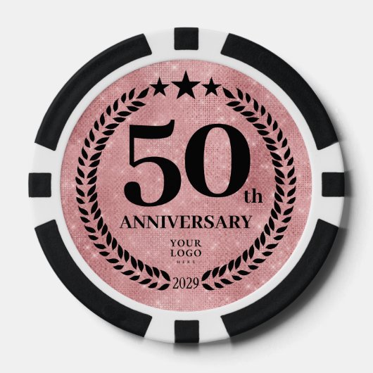 Pink Business 50th Anniversary Poker Chips (Voorkant)