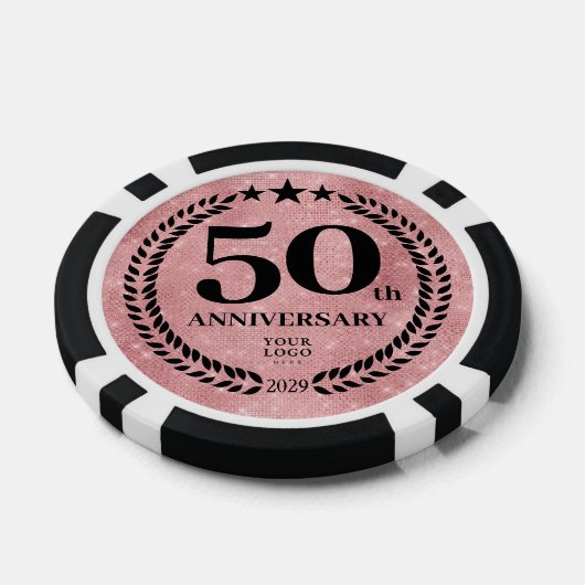Pink Business 50th Anniversary Poker Chips (Enkel)