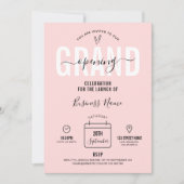 Pink Business Grand Opening Modern Elegant Kaart (Voorkant)