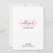 Pink Business Grand Opening Modern Elegant Kaart (Achterkant)