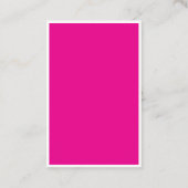 Pink Business Kid's Playdate Card Visitekaartje (Achterkant)