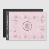 Pink Business Logo 2025 Magnetische Kalender (Voorkant / Achterkant)